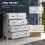 Commode - HELLOSHOP26 - 5 tiroirs - Noir - 74 x 40 x 91 cm - Anti-basculement 4
