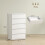 Commode - HELLOSHOP26 - 60 x 39 x 100 cm - 5 gavetas - Sem puxadores - Branco 2