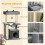 Kattenboom speeltoren 48 x 48 x 90 cm rustruimte en 6