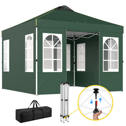 Outsunny Carpa Plegable Verde 293 x 293 x 272 cm