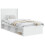 VidaXL vidaXL Bed Frame with Storage and Headboard White 90 x 190 cm 2