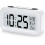 Alarm clock with 4.3" LED screen, battery-powered digital alarm clock, snooze function, easy to use - White 1