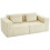 Homcom Sofá 3 Plaza Beige 202 x 90 x 76 cm 1