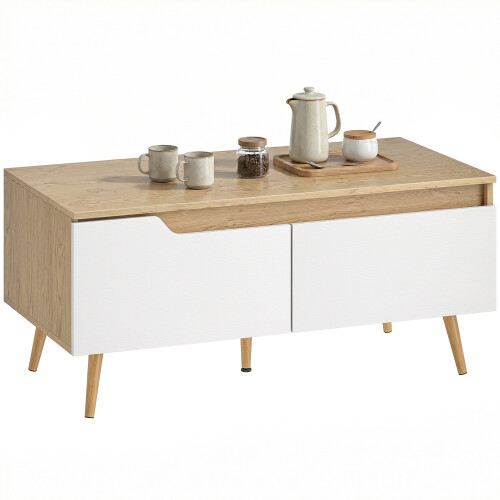 Homcom Mesa de Centro Marrón 100 x 50 x 46 cm