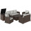 Outsunny Conjunto de Jardín Beige 183 x 72 x 77 cm 1