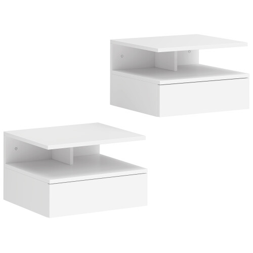 Homcom Mesitas de Noche Blanco 35 x 32 x 22.5 cm