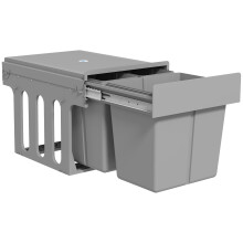 Cubo de Basura Gris 48 x 34.3 x 35.1 cm