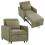 Homcom Sofá Cama Individual Marrón 74 x 85.5 x 82 cm 1