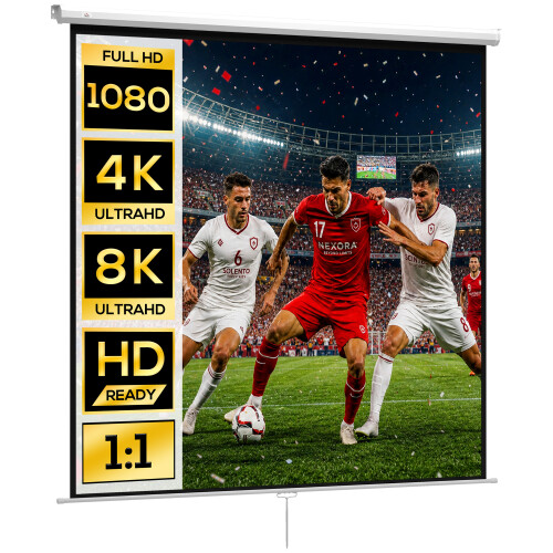 Homcom Pantalla de Proyector Blanco 223 x 8 x 223 cm