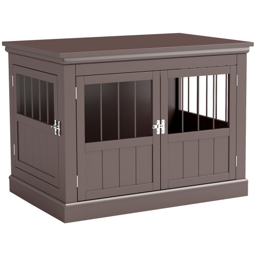 PawHut Jaula para Perro Marrón 78 x 53 x 59.3 cm