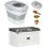 PawHut Conjunto Comedero Contenedor Blanco 60 x 30 x 36 cm 1