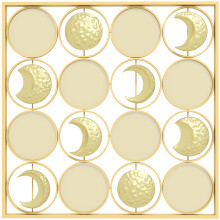 Decoración para Pared Amarillo 67.9 x 3.2 x 67.9 cm