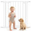 PawHut Barrera de Seguridad Blanco 81 x 3 x 76 cm 1