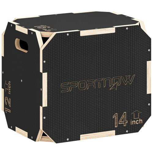 Cajón Pliométrico Negro 41 x 36 x 31 cm