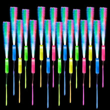 24 Pcs LED Light Sticks, Fiber Optic Lights, Fluorescent Light Bracelets