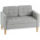 Homcom Sofá Dos Plaza Gris 117 x 62 x 78 cm 1