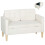Homcom Sofá Dos Plaza Beige 117 x 62 x 78 cm 1
