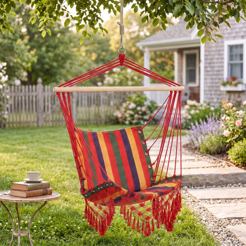 Outsunny Silla Hamaca Colgante Multicolor 100 x 60 x 100 cm 1