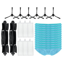 Compatible avec pour Homerun 2000 / 3000 Remplacement Brosse Latérale Principale Filtre HEPA Chiffon Pad Pièces de Rechange Accessoires
