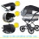 Stroller Sunshade, Stroller Parasol, Stroller Sunshade, Universal Stroller Sunshade, Canopy Awning, Black 3
