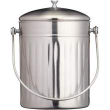 5 Liter Stainless Steel Compost Bucket for Kitchen Countertop - Compost Bucket Kitchen Compost Bucket with Lid