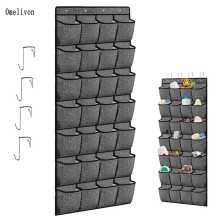 Hanging Shoe Organizer - Omelivon - 28 Compartments - Grey - 155 x 55 cm - Foldable