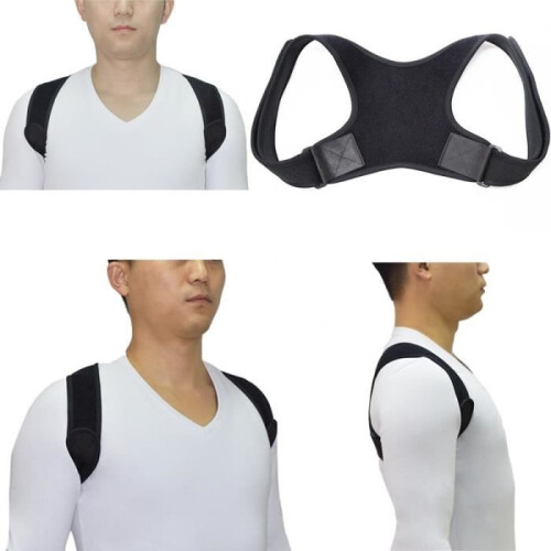Posture Corrector Adjustable Belt, Brand Posture Belt, Back, Shoulder, and Lumbar Support, Black 1