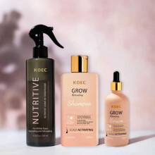 (shampoo) KOEC Hair Care Trio Set: Scalp Nourishing Serum + Clarifying Shampoo + Leave-In Conditioner, Hair Repair, Scalp Treatment, Oil Control
