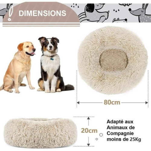 Dog Basket - MAGICFOX - Round Model - Large Size 80cm - Removable - Washable 1