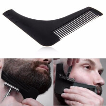Beard comb - EBUY - Men's shaving tool - Black - Innovative accessory - 3 guide notches