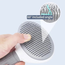 Grooming brush - Stainless steel - Anti-tangle - Relaxing massage - For dogs and cats - Long hair