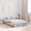 VidaXL vidaXL Storage Bed Frame Concrete Grey 120 x 200 cm Engineered Wood 1