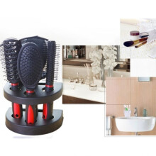 Set of 5 hair combs with mirror and professional hairbrush holder for curls, short and long hair