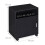 Caisson de bureau mobile - HELLOSHOP26 - 3 compartiments - Noir - Mélamine - 4 roulettes pivotantes 2
