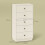 Commode - HELLOSHOP26 - 5 tiroirs - compacte et étroite - Crème/Beige - 47 x 29 x 95 cm 2
