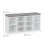 Bancs à chaussures - HELLOSHOP26 - 80 x 30 x 40 cm - Coussin d'assise - 10 compartiments - Finition blanche 2