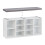 Bancs à chaussures - HELLOSHOP26 - 80 x 30 x 40 cm - Coussin d'assise - 10 compartiments - Finition blanche 3