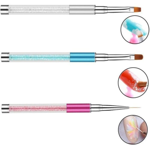 Πινέλα νυχιών UV Gel 5 τεμαχίων για διακόσμηση και βάψιμο ακρυλικών νυχιών 1