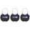3X   Lock LCD Display  Lock Multifunction Travel Electronic Timer, Waterproof USB Rechargeable Padlock 2