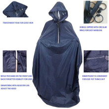 Waterproof wheelchair poncho with hood – Wheelchair rain cover – Rain cape – Taffeta cover