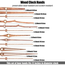 4 Pieces Quartz Clock Movements with 4 Types of Walnut Wood Clock Hands, Clock Accessories for Replacement