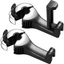 Car headrest mount, 2-in-1 mobile phone hook, car headrest hook, 360 rotation