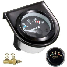 Car Water Temperature Gauge Kit Black LED Universal Car Water Temperature Gauge 101.6 Dials