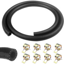 8mm Fuel Hose, 1M Fuel Pipe, Diesel Pipe with 8 Hose Clamps, for Truck, Car, Tractor.