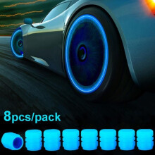 Set of 8 luminous tire valve caps for cars, fluorescent, bright, for motorcycles, bicycles, wheels, hubs, decoration~2321