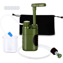 Water filter - Emergency water filter kit - Water purification pump - Survival filter - 3000 L filters - Label