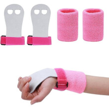 Gymnastics Gloves - NOBRAND - Girls' Hand Grips - Synthetic Leather - Comfortable - Pink