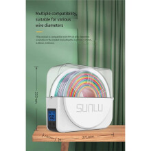SUNLU Filamenttrockner S1 mit Eingebautem Zirkulationsventilator Filamenttrocknerbox Aufbewahrungsbox für 3D-Drucker-Filament EU-Stecker