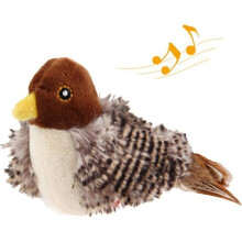 Interactive indoor cat toys with electronic bird sounds, plush toys and feathers to stimulate the senses. PET PLUSH TOY