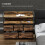 Commodes - HELLOSHOP26 - Effet bois industriel - 5 tiroirs pliables - Structure métal/MDF - 98 x 29 x 85 cm 3